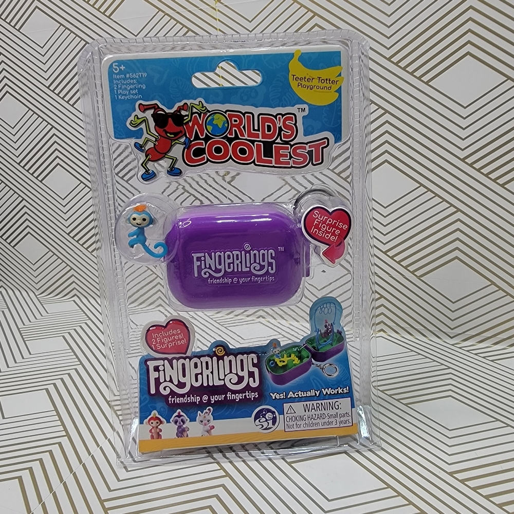 New! Fingerlings Monkey Toy Playset Child Keychain World's Coolest